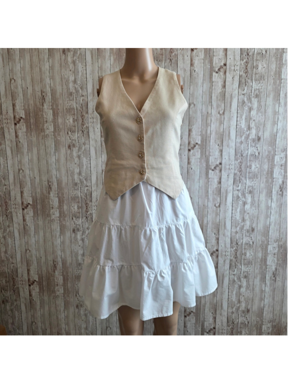 Women's Ellen Tracy Beige Dress, Size XS NWOT